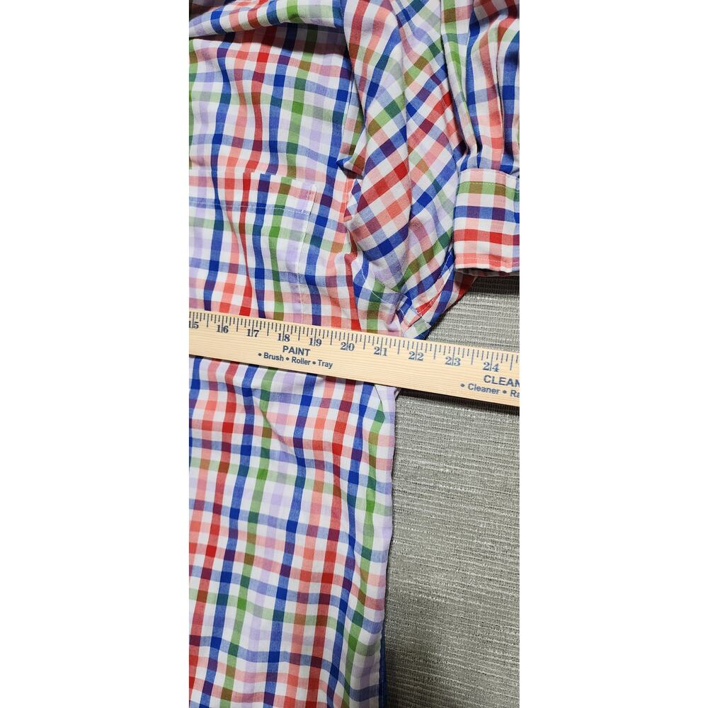 Saddlebred Men’s Big Tall LT Plaid Button Down Shirt‎ Long Sleeve Multicolor - Picture 8 of 11